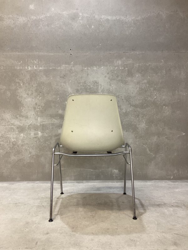 Silla Wilkhahn de fibra y metal cromado retro vintage Alemania 70's